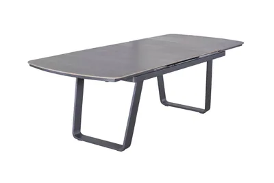 Produktbild von LC Garden »Diwo« Gartentisch 200/260x100cm grau Aluminium/sintered stone U-Gestell Ausziehtisch mit Synchronauszug