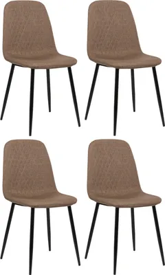 Produktbild von 4er Set Stühle HLO-CP49 Stoff  braun