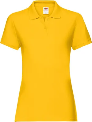Produktbild von Fruit of the Loom Damen T-Shirt Polohemd kurzarm Poloshirt Polo Shirt, Größe:S (10), Farbe:Sunflower