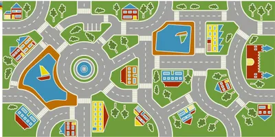 Produktbild von Vinystreet - Vinyl Verkehrsteppich - Verkehrsteppich - Spielmatte - Größe: : 100 x 133cm