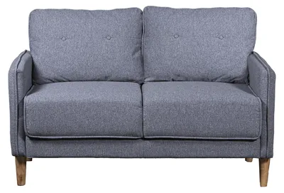 2-Sitzer Sofa aus Polyester, grau, 131x75x86 cm