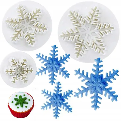 Produktbild von Ausstechformen Keks Schneeflocken für Weihnachten 3 Stück