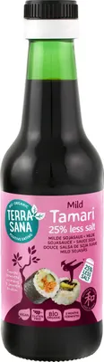 SOS SOJOWY TAMARI ŁAGODNY 25 % MNIEJ SOLI BEZGLUTENOWY BIO 250 ml - TERRASANA