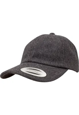 Obrázek produktu pro Kšiltovka Urban Classics Low Profile Melton Wool Dad Cap darkgrey - UNI