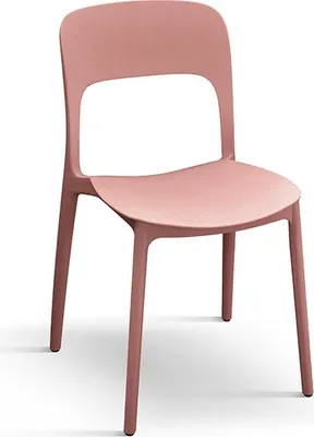 Immagine prodotto di Milani Home - sedia moderna senza braccioli in polipropilene, rosa, per cucina, sala da pranzo e giardino