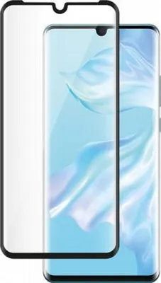 Produktbild von BigBen Connected, Bildschirmschutz aus Glas 3D kratzfest für Huawei P30 Pro, Schwarz transparent