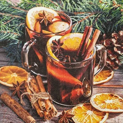 Produktbild von 20 Servietten Glogg - Glühwein frisch zubereitet 33x33cm