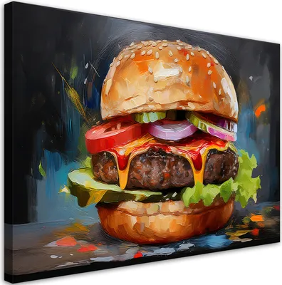 Immagine prodotto di Quadro su tela Panino imburrato 120x80 Feeby Quadro colorato per la parete pronto per essere appeso