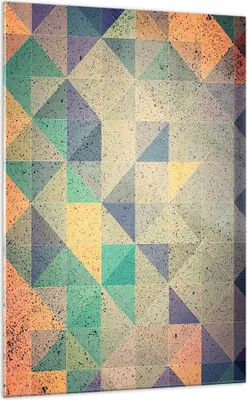 Produktbild von Bilder auf glas - Einteilig - Abstraktion Dreieck Muster - 70x100cm - Glasbilder - Wandbilder - Bilder - Wanddekoration aus Glas - Glas Bilder - Wandbild auf Glas - GPA70x100-4287