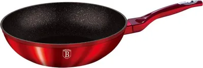 Produktbild von Berlinger Haus BH-1267 Burgundy Metallic LINE WOK 28CM Bratpfanne, 28 cm max. Durchmesser, Aluminium, Induktionsherd-geeignet, Antihaftbeschichtung