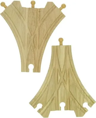 Produktbild von Bigjigs Rail Holzschienen Drei-Wege-Weiche 2 Stück