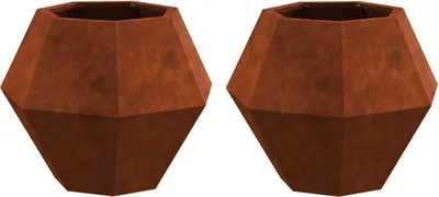 Immagine prodotto di vidaXL Fioriera 2 pezzi Rusty 50 x 50 x 40 cm Acciaio resistente alle intemperie