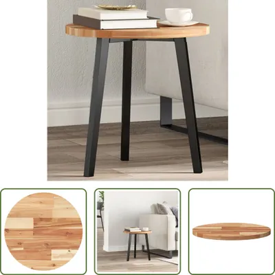 Produktbild von The Living Store Tischplatte Rund Ø40x2 cm Massivholz Akazie