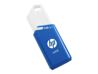 Produktbild von HP x755w, 64 GB, USB Typ-A, 3.2 Gen 1 (3.1 Gen 1), 75 MB/s, Dia, Blau, Weiß
