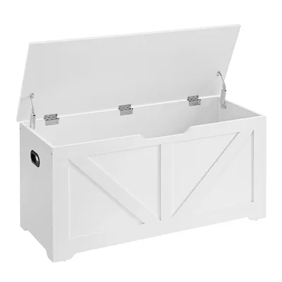 Obrázek produktu pro Lavice na boty VASAGLE s úložným prostorem, tvar V, délka 100 cm, bílá barva