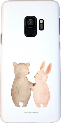 Produktbild von Mr. & Mrs. Panda Samsung Galaxy S9 Handyhülle Bär und Hase Umarmen - Weiß - Geschenk, Hülle, Handy Schutzhülle, für Immer, Freunde, Freundin, Beste, Cover, Best Friends