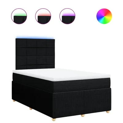 Produktbild von vidaXL Boxspringbett mit Matratze Schwarz 120x190 cm Stoff
