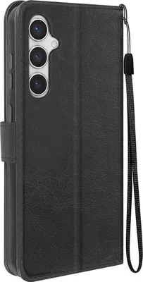 Immagine prodotto di Mayaxess, Custodia a portafoglio per Samsung Galaxy S24 / S25 Funzione stand con cinturino, nero