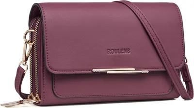 Obrázok produktu pre Roulens Malá dámska taška cez ramenoPolyuretánkožená crossbody taška cez rameno A-bordová červená