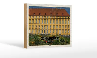 Produktbild von Holzschild Städte Osnabrück Schloss Mittelalter Dekoration 18x12 cm