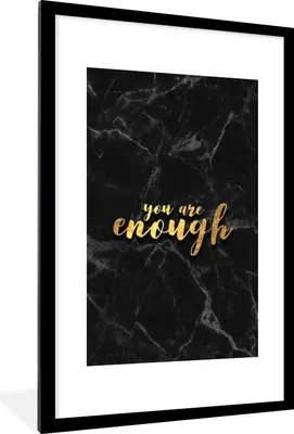 Produktbild von MuchoWow® Gerahmtes Poster Zitate - Sprichwörter - Gold - Marmor 60x90 cm - Poster mit Schwarzem Bilderrahmen Wandposter Rahmen Foto Bilder - Dekoration - Wandposter Wohnzimmer - Hochwertig