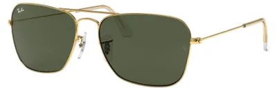 Zdjęcie produktu dla Ray-Ban CARAVAN, Dorosły, Uni , Kwadrat, Złoto, Soczewki niespolaryzowane, Metal