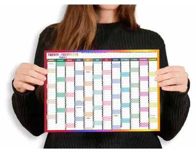 Immagine prodotto di Calendario da parete 2025 - Formato A3 - Multicolore - 11,7 x 16,5 pollici - Agenda annuale