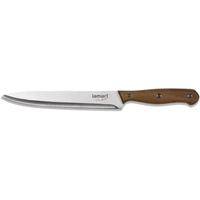 Obrázek produktu pro LAMART LT2088 Plátkovací nůž, materiál nerez / dřevo, stříbrná / hnědá, rozměr délka ostří - 19 cm, délka nože - 30,5 cm