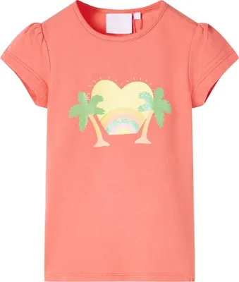 Produktbild von Kinder-T-Shirt Korallenrosa 128