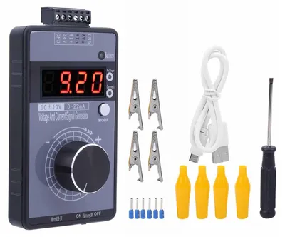Digitaler Spannungs-Strom-Generator 0-10V/0-22mA mit Analogsimulator