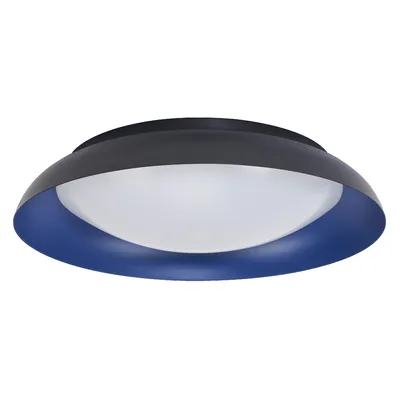 Produktbild von LEDVANCE Orbis Plate LED-Deckenleuchte, schwarz-blau, 45W, 2200lm, 3000K, 480mm, 830 freundliches Warmweiß, durch Kicken in 3-Stufen dimmbar, IP20 Schutz, Montageschrauben und Dübel inklusive
