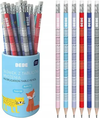 Obrázek produktu pro Interdruk Tužka s gumou a tabulkou násobilky Bebe Hb 1