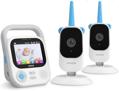 Immagine prodotto di Babyfoon - Monitor per neonati - Telecamera per neonati - Telecamera per la cameretta dei bambini - Baby monitor video - Qualità dell'immagine 2K