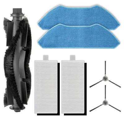 Produktbild von Ersatzteilset für Saugroboter M1, 7-teilig: 1 Bürstenrolle, 2 Seitenbürsten, 2 HEPA-Filter, 2 Wischpads