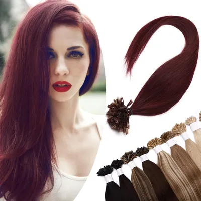 Produktbild von Haarverlängerung mit Keratin U-Tip für professionelle Stylings