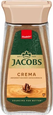 Produktbild von Jacobs Crema, Löslicher Kaffee, Instantkaffee, Löskaffee, Glas, 6 x 200 g