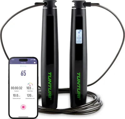 Produktbild von Tunturi Smart Springseil - Seilspringen - Jumping Fitness - Länge Einstellbar - Verstellbar mit Hautfreundlichen Schaum Griffe - geeignet für Kinder und Erwachsene