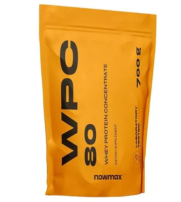 Produktbild von nowmax® 100% Natural WPC 80 Whey Protein 700 g – Molkenprotein, 79,9% Eiweiß