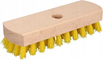 Produktbild von Holzbürste zum Schrubben und Reinigen, mit Stiel, Reisstroh