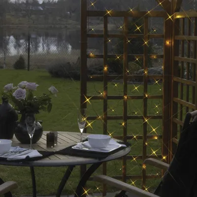 Produktbild von Best Season LED-Lichternetz, 90tlg., ca. 2 x 1 m Farbe warm white, outdoor, m. Trafo, Kabel:schwar, 498-66