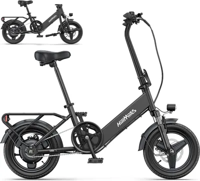 Obrázok produktu pre Elektrický Bicykel HillMiles Mile 1 - Motor 250W Batéria 36V10.4AH 14 Palcové Pneumatiky Mechanickými Kotúčovými Brzdami - Čierna