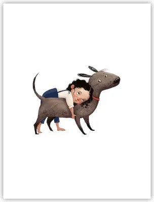 Produktbild von Poster - Poster ohne Rahmen - Kind Hund Bild - 30x40 cm - Wand Bild - Wanddeko - Wandbilder - Kunstposter - Wandposter - Bilder - Kunstdruck - Wanddekoration - Wandbild - P2XPA30x40-4783