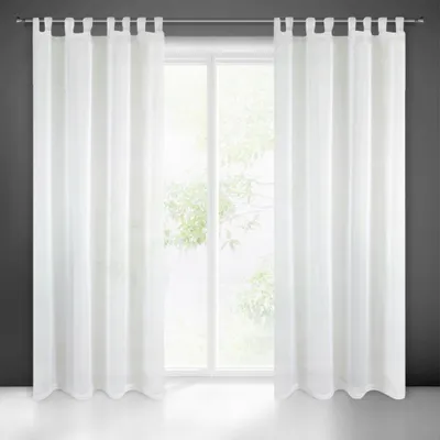 Immagine prodotto di Tenda 140x250 Lucy bianca pronta per le bretelle in voile fine e leggero Eurofirany