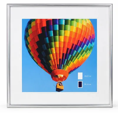 Produktbild von Bilderrahmen mit Klarglas quadratisch fotorahmen Kunststoff Posterrahmen Vintage Collage Picture Frame New Lifestyle - Farbe: Silber | Format: 40x40