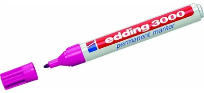 Produktbild von Edding 3000, Pink, Rundspitze, Pink, Rot, Weiß, Aluminium, 1,5 mm, 3 mm