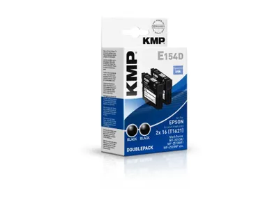 Produktbild von KMP E154D, Schwarz, Tinte auf Pigmentbasis, 5 ml, 2 Stück(e), 175 Seiten, Multipack