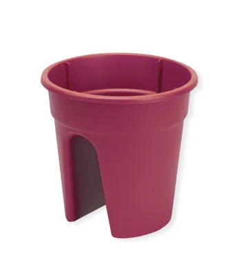 Produktbild von KHW Blumenkasten Flowerclip aus hochwertigem Kunststoff - 3er Set; stabil, UV-/wetterbeständig. Maße 27 cm x 27 cm x H 27,5 cm; Farbe: Beere.