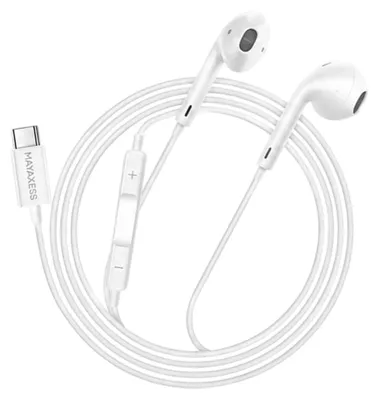 Produktbild von Mayaxess, USB-C Kabelkopfhörer mit Mikrofon für Galaxy S26 Ultra, Weiß