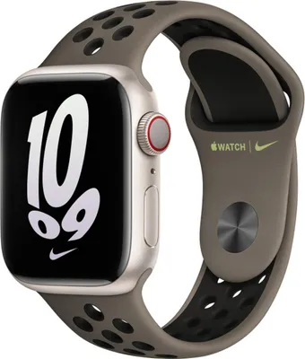Productafbeelding van Apple Nike Sport Band voor de Apple Watch | 38/40/41/42 mm - Maat S/M/L - Olive Grey / Black