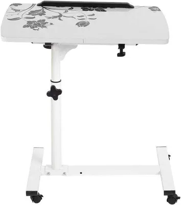 Produktbild von Einsetzbare Accessoires-Tisch mit Rädern, Weiss, Höhenverstellbar, Laptop-Unterlage.